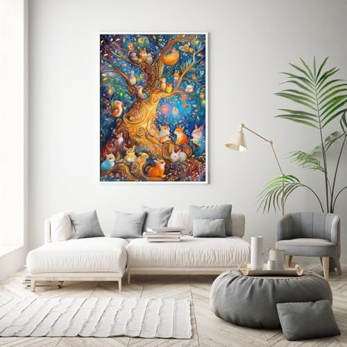 image for TangMosaic Treehouse Family Jigsaw Puzzle, 1000 Piece Puzzle for Adult