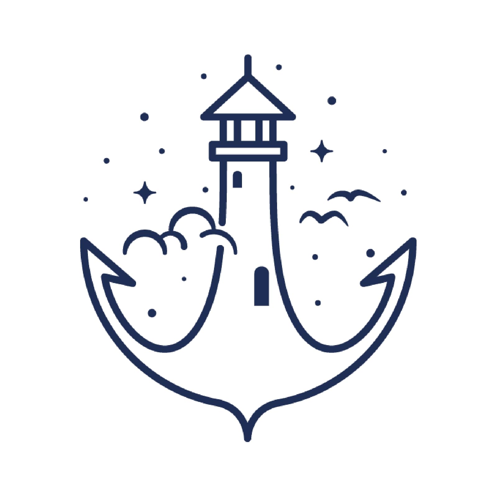 Tattwo.me – Tatuaje temporal para adultos y niños, dura 2 semanas, resistente al agua –ancla y un faro – Tinta de origen vegetal - Certificado UE de cosméticos – (P0276)