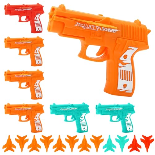 AHHSOY 21 Pack Airplane Launcher Toys for Boys Girls Toddlers, Glider Plane Party Favors Birthday Gifts Outdoor Flying Toys for Goodie Bag Stuffers, Pinata Fillers(7 Launchers and 14 Planes), AHH-10