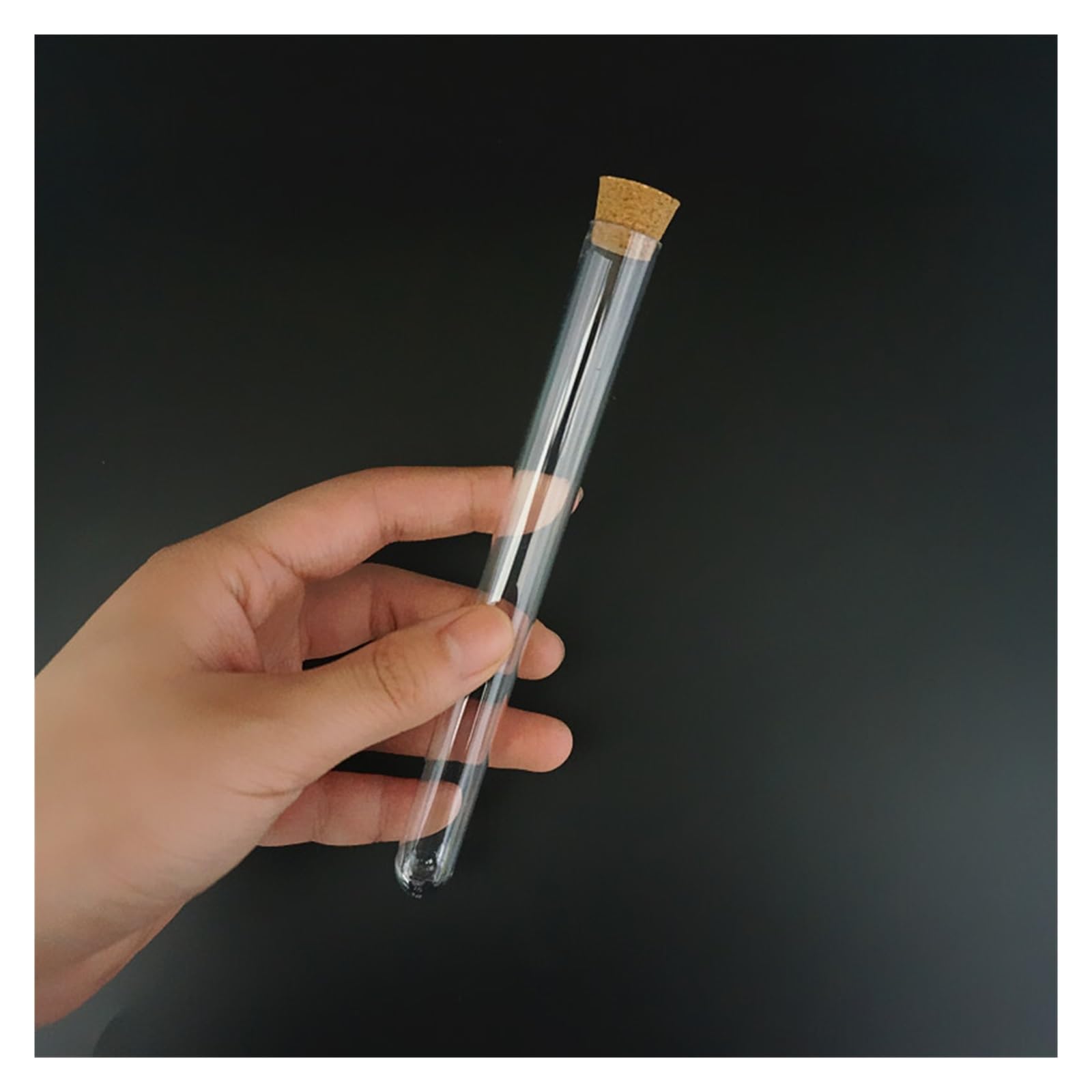 MENGKE 20pcs 30pcs 50pcs 100pcs 200pcs 18ml 15x150mm Laboratorio Provette Di Plastica Trasparente Fondo Tondo Tubo Fiala Con Tappo In Sughero(200pcs)