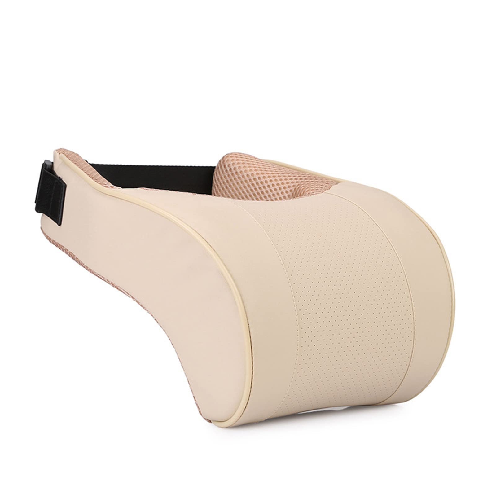 Cuscino di Supporto per Il Collo dell'auto, Cuscino per poggiatesta per la Guida, Cinturino Regolabile in Pelle PU Supporto per poggiatesta cervicale Automatico Morbido, Cuscino per seggiolino Auto