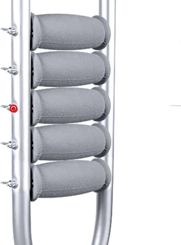 Stampelle sotto le ascelle stampelle per anziani canna leggera Medical antiscivolo bastone da passeggio regolabile in altezza Stampella ausiliaria telescopica regolabile (dimensioni: 92-112 cm)