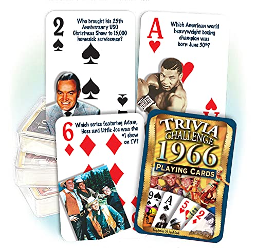 Flickback 1966 Trivia Playing Cards: Birthday Gift