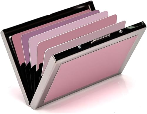 Soporte de tarjeta de crédito RFID de metal para tarjetas de crédito para mujeres y hombres