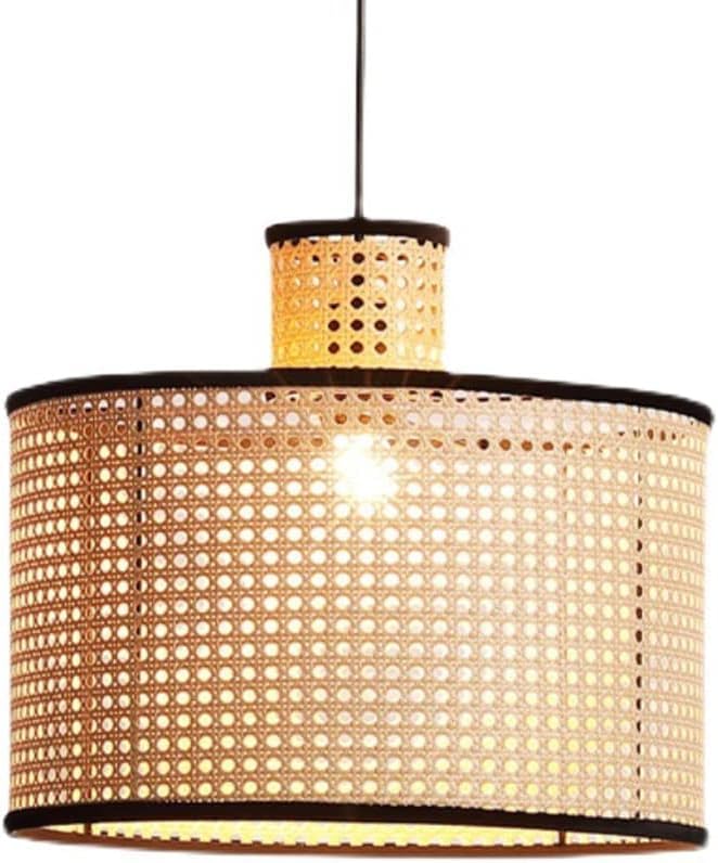 Bauernhaus Pendelleuchte Hohllampenschirm Landhausstil Rattankorb...