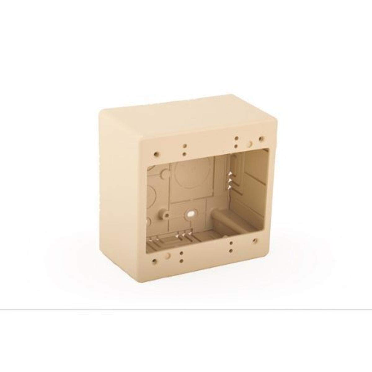 Hellermann Tyton TSRI-JBD2 Dual Gang Junction Box, PVC, Ivory