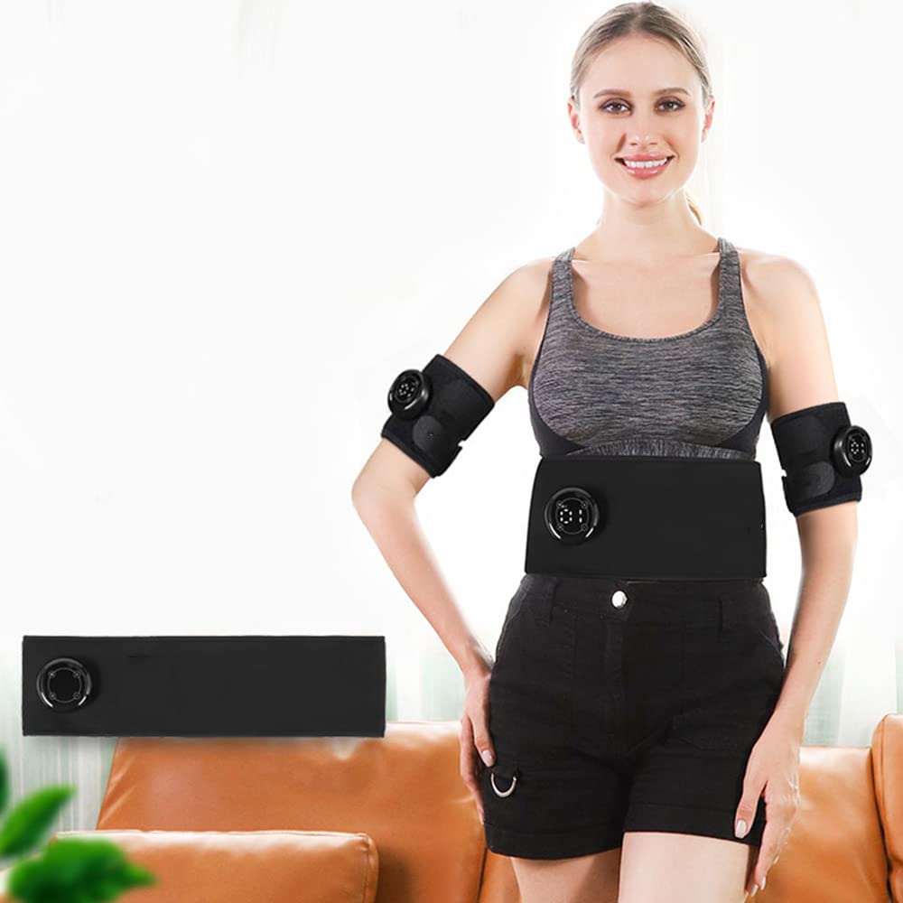 Cuscino Per Massaggio Riscaldante Per Gambe Ems Abs Stimolatore Muscolare Elettronico Massaggiatore Cintura Di Stimolazione Tonificante Portatile Per L'allenamento Della Gamba ,Waist belt heating