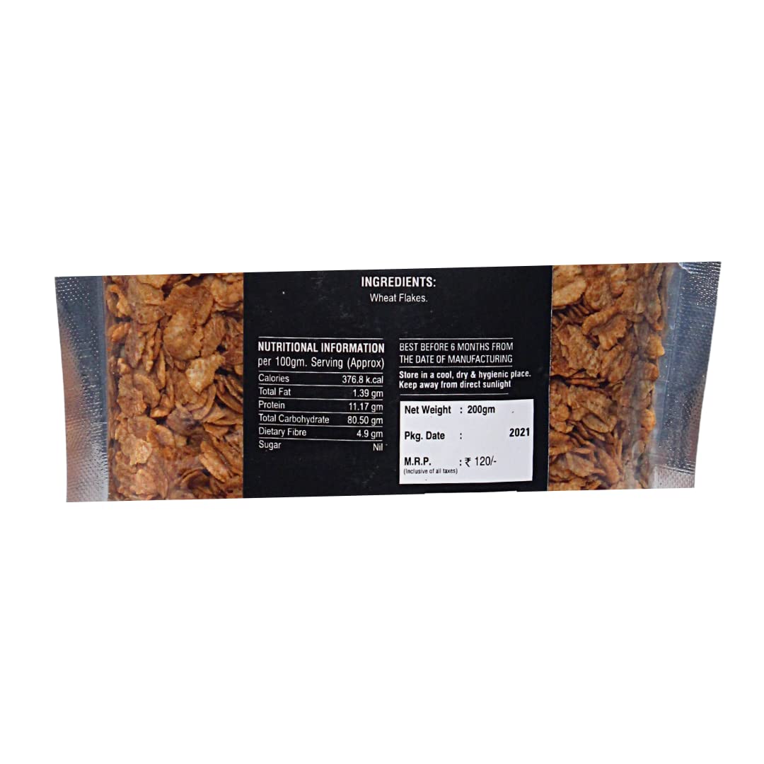 D4Diet Roasted Wheat Flakes High Fibre, Low Calorie Snack/Healthy Namkeen/Roasted Namkeen (400 Gram) 2