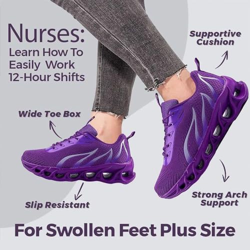 Orthopedic Shoes for Women, Large Size Softfeel Shoes for Neuropathy Womens, Rsoftsfeel Womens Relieve Foot Pain Perfect Walking Shoes3