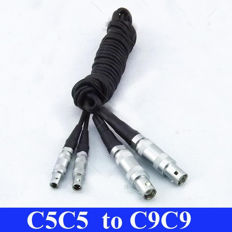 Cable For Ultrasonic Flaw Detector C9 - C5 C6 -C6 Q9 -C5 C6 - C9 C6 - Q9 C9 - Q9 Krautkramer For Ultrasonic Equipment Flaw Det - (Package: Length - 1m, Pins: C5C5 to Q9Q9)