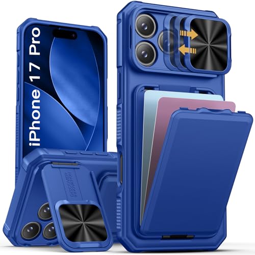 Image of SSLOTSCASE for iPhone 17 Pro Case Wallet with Card Holder, Royal Blue