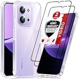 LeYi Funda para Xiaomi Redmi 15C/15 C 5G / 4G [2 Piezas Cristal Templado+Lleno Cámara Proteccion] Case Silicona Soft Skin TPU Movil Carcasa Anti - Amarillo Antigolpes Cover, Transparente