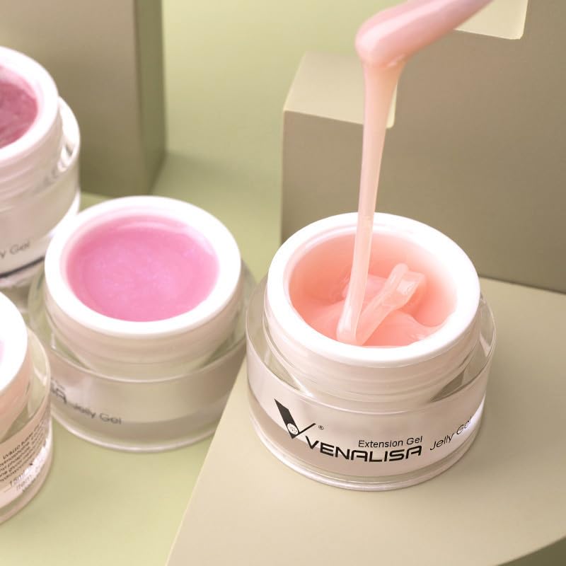 Miniatura 7 de Venalisa Builder - Gel de uñas de 1.7 fl oz, gel duro rosa nude para extensión de uñas, manicura de poligel