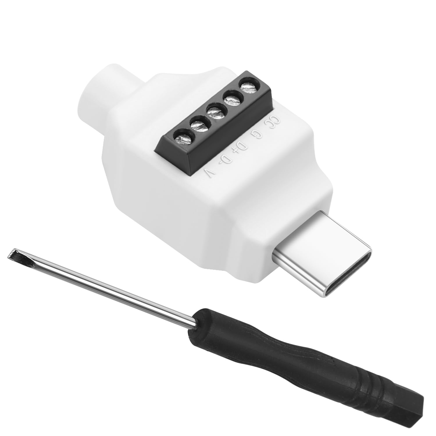 QIANRENON PD60W - Adattatore USB C a 5 pin, senza saldatura, da USB tipo C maschio a QIANRENON PD60W - Adattatore USB C a 5 pin, senza saldatura, da USB tipo C maschio a