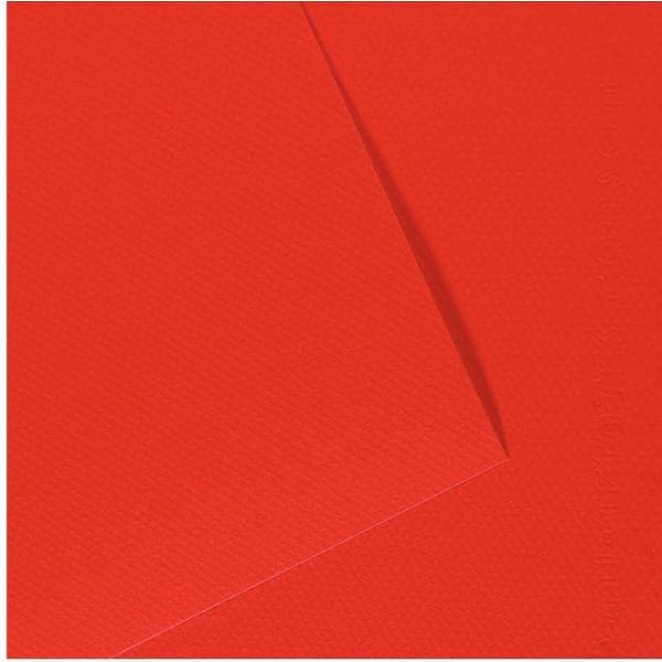 Paquete de 10 hojas Mi-Tintes CANSON 50 x 65 cm, 160 g, color rojo