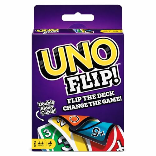 Image of Classic Card Game - 112 Colorful Cards | Fun Family & Party Game | 2-10 Players | Easy to Learn | Ages 7+ | Fast-Paced Colour & Number Matching Game for Kids & Adults (UNO Flip)