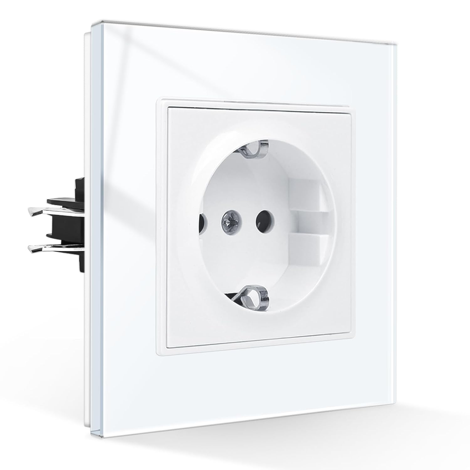 Presa Schuko EMOS Con Protezione Contatto - 250V/16A, Montaggio A Incasso, Bianco Lucido - Foto 11