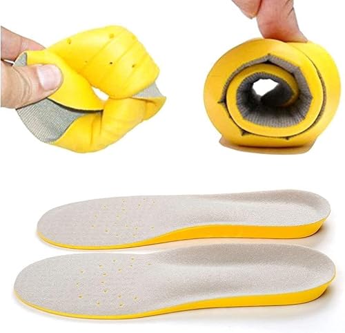 Image of Dumleto Orthotic Memory Foam Shoe Insoles for Men & Women (US 8-12) | Shock Absorbing Foot Insoles for Foot Swelling Relief & All-Day Comfort | Cushioned Arch Support Inserts for Shoes