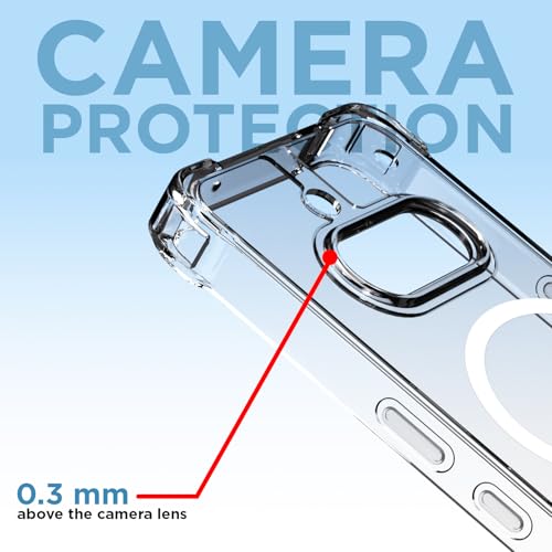 Image of Pikkme Back Cover for Nothing Phone 3A | Shockproof PC + TPU Magnetic Support Protective Bumper Case (Transparent MagSafe)