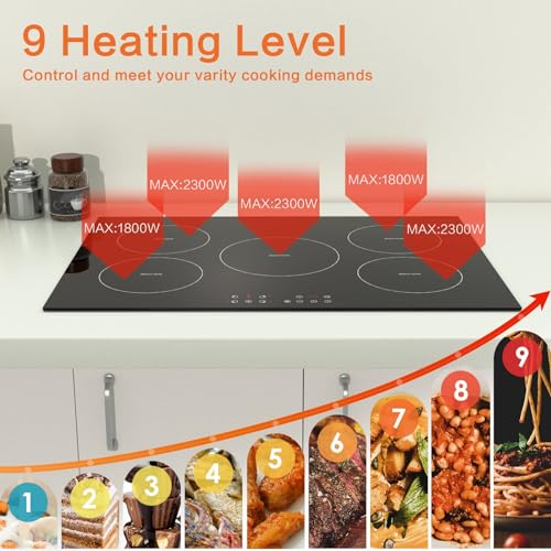 Davivy NK-0627 30 Inch 5 Burner Induction Cooktop,5 Burners Built-In Induction Cooktop,Induction Stove Top thumb #3