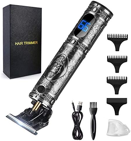 Electric Ornate Hair Clippers For Men Professional Hair Trimmer,Cordless Close Cutting T-Blade Trimmer Edger Liners,Rechargeable Wireless Barber Clippers Haircut Kits Bald Detail Beard Shaver