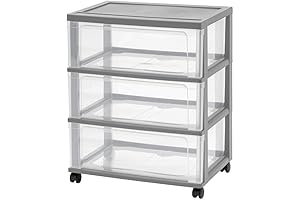 IRIS 3-Drawer Plastic Rolling Cart