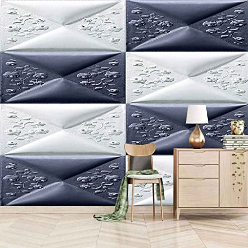 Papier peint auto-adhésif 3D bleu avec impression HD moderne