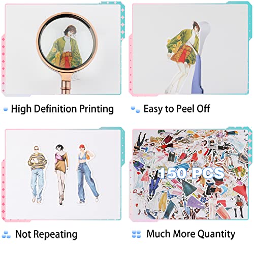 150Pcs People Stickers For Journaling Supplies, Scrapbooking Junk Journal Kit For Girls, Scrapbook Stickers Bullet Adults Friends Scrap Booking Supplys Clearance Embellishments Paper Pack #TOP4