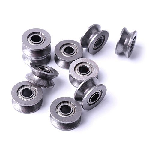 Atoplee 20Pcs 624Vv V Groove Sealed Ball Bearings 4 X 13 X 6Mm,V Groove 1.5Mm Deep #TOP4