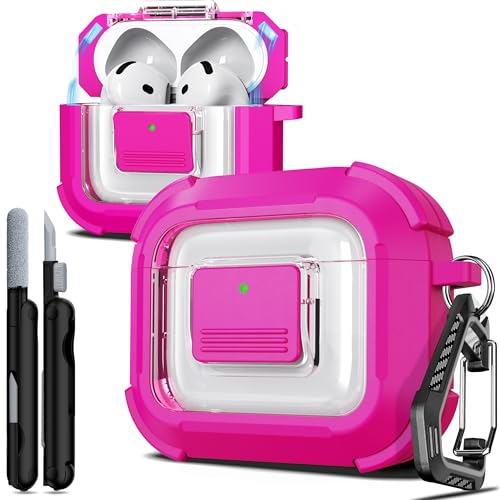 Housse AirPods 4 rose compatible chargeur induction avec kit entretien complet