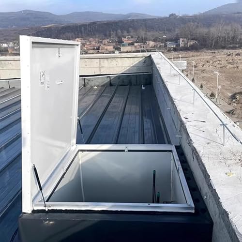 Customizable Metal Attic Hatch Cover 115x75cm | Large Maintenance Access Door for Attic, Sun Room & Basement | Skylight Lid for Outdoor Use