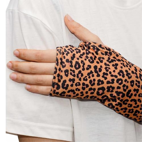 Inspired Comforts Reversible Arm Cast Cover - Washable, Stylish, Elastic Fit Leopard Patterns_M