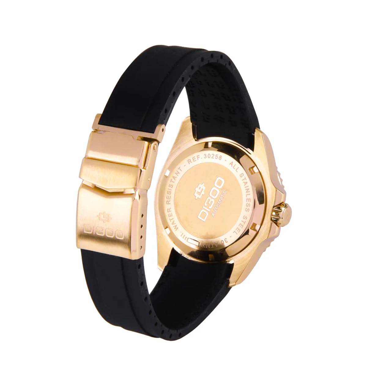 Lorenz DI300 030258GG - Orologio Uomo Sportivo - Automatico Sub Professionale fino a 300 metri - Cinturino in Resina doppia iniezione