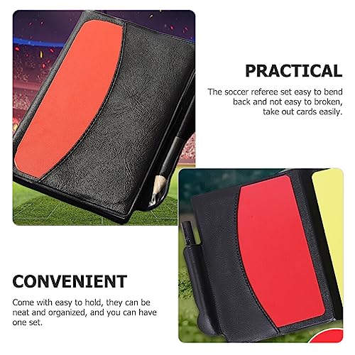 Set portátil de tarjetas rojas y amarillas para árbitros de fútbol miniatura 6