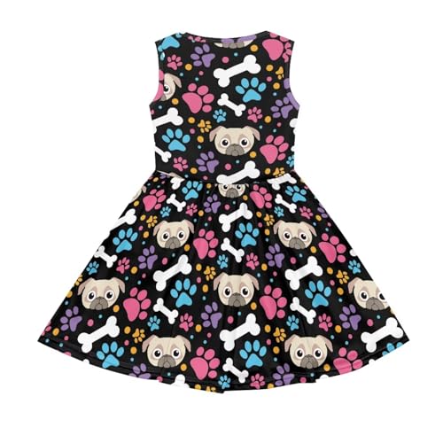 Loose Fit Summer Floral Sundress Girls Sleeveless Swing Cute Hawaiian Dress with Pockets2