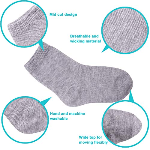 Image of Duufin 18 Pairs Toddler Crew Socks Mid Cut Kids Socks Mid Calf Toddler Socks