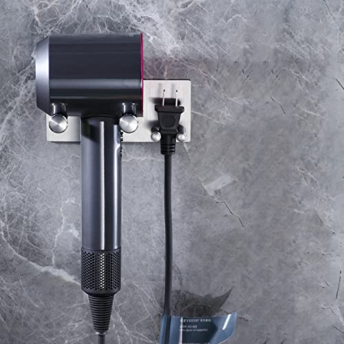 Support mural Dyson Supersonic argent en aluminium support sèche-cheveux