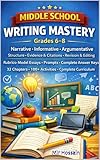  MIDDLE SCHOOL WRITING MASTERY Grades 6–8 * Narrative • Informative • Argumentative: Structure • Evidence & Citations • Revision & Editing Rubrics • Model ... • Complete Answer Keys (English Edition)