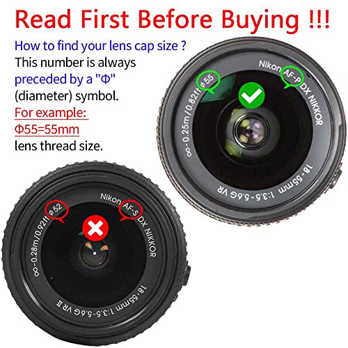 ULBTER 55 mm Objektivdeckel mit Halter Objektiv Deckel Kameradeckel für AF-P DX NIKKOR 18-55 mm f/3.5-5.6G VR Objektiv… – Bild 4