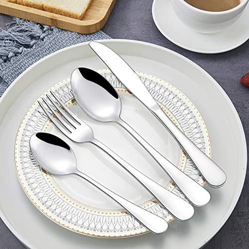 image for Wildone 30-Piece Silverware Flatware Cutlery Set, Stainless Steel Tabl