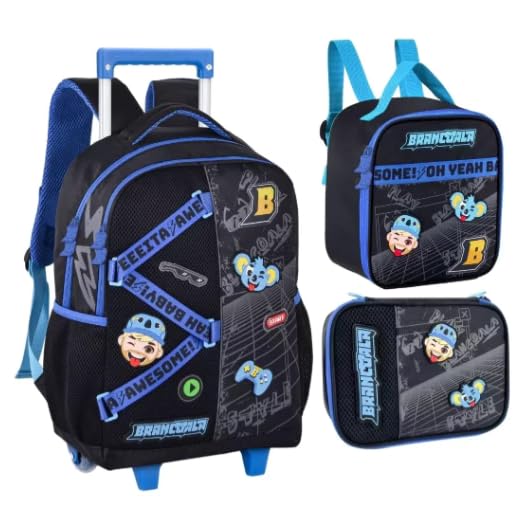 Kit Mochila de Carrinho Lancheira Estojo Brancoala Oficial Youtuber Gamer