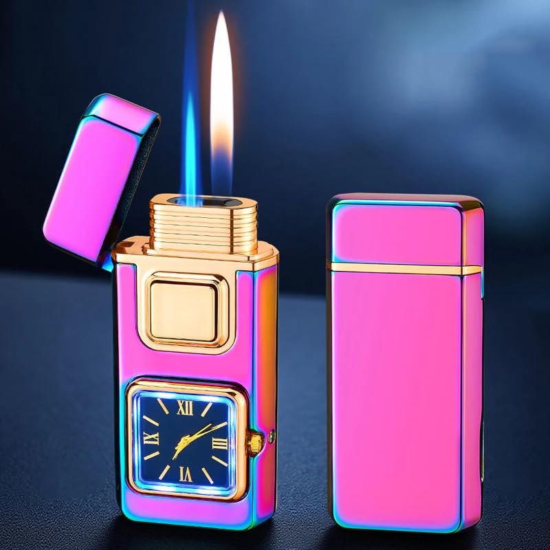 Encendedor multifuncional creativo con reloj integrado miniatura 5
