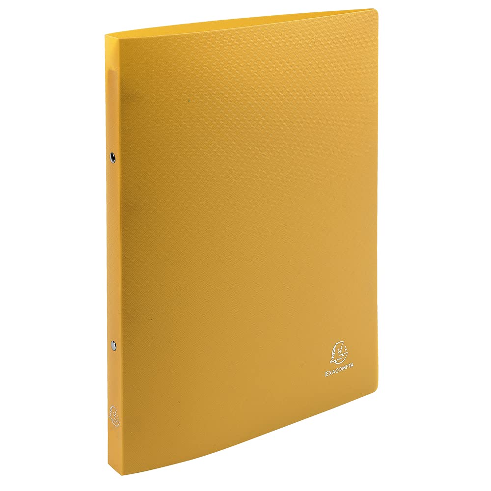 Exacompta - ref. 54196SE - Set of 5 OPAK flexible binders - 2 round rings, diameter 15 mm - Spine 20 mm - External dimensions: 32 x 25 cm - A4 file format - Colour: yellow