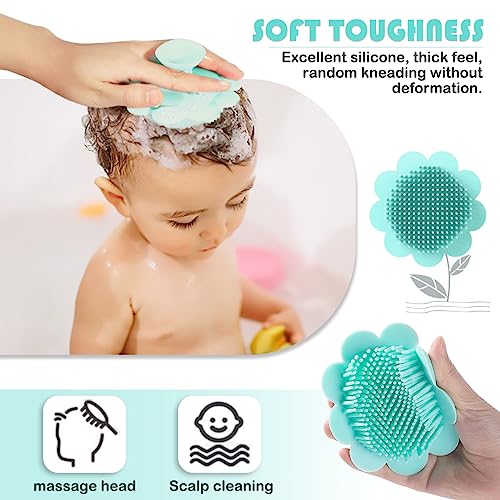 Image of Baby Cradle Brush - Silicone Massage & Exfoliator Brush for Newborns to Toddlers (Green)