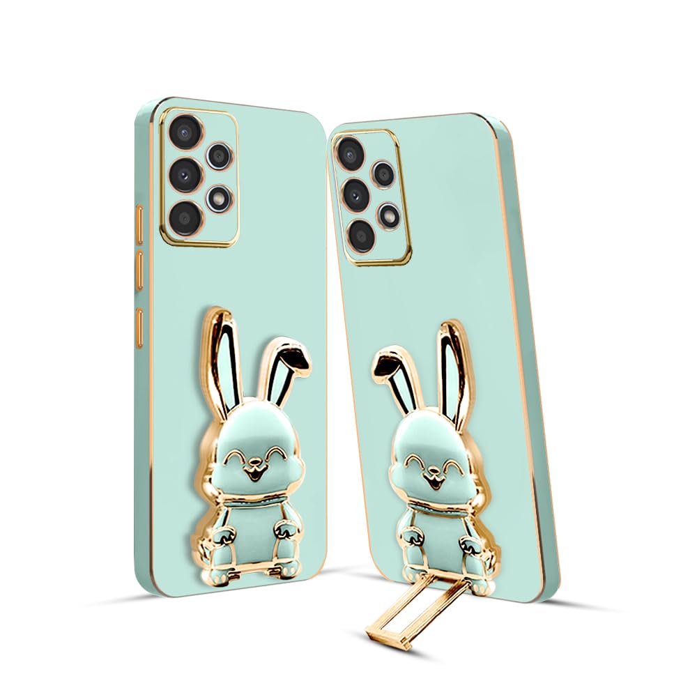 KARWAN®️ 3D Bunny with Folding Stand Back Cover Case Compatible for Samsung Galaxy A52 | Slim electroplated case | Stand case | Soft TPU | Space Astro Theme | Camera Protection-Mint (B0CGNTGXBX) Amazon Price History, Amazon Price Tracker
