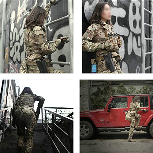 SINAIRSOFT Women's Tactical Shirt Pants with Pads Combat Gen3 Airsoft Paintball BDU Uniform (Small)