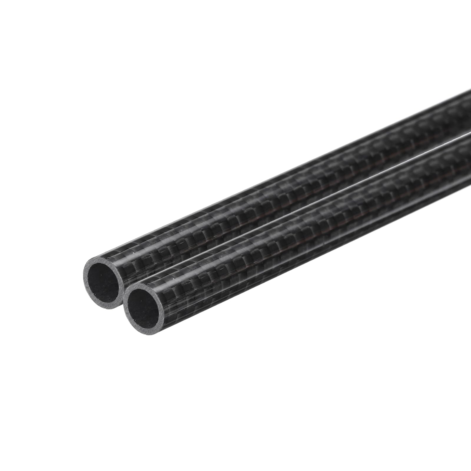 QUARKZMAN 2Pcs Tubes En Fibre De Carbone 6 X 8 X 420Mm Surface Brillante Tige En Carbone Naturel Enroulée En 3K Pour Avion Rc, Multicoptère, Quadcoptère