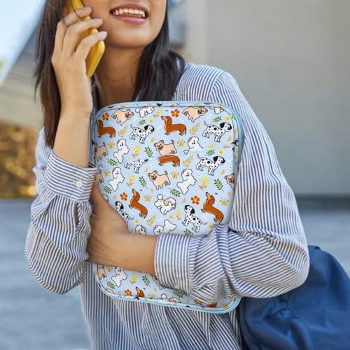 Image of Dadanism 9-11 inch Tablet Sleeve Bag Carrying Case for iPad (A16) 11th Gen 11 inch, iPad 10th Gen 10.9 inch Air 5 /4, iPad Air M4 /Pro 11 inch, iPad 9 /8 /7th, Galaxy Tab A11+ Plus 11 inch, Remarkable 2 10.3 inch, Blue+Dog
