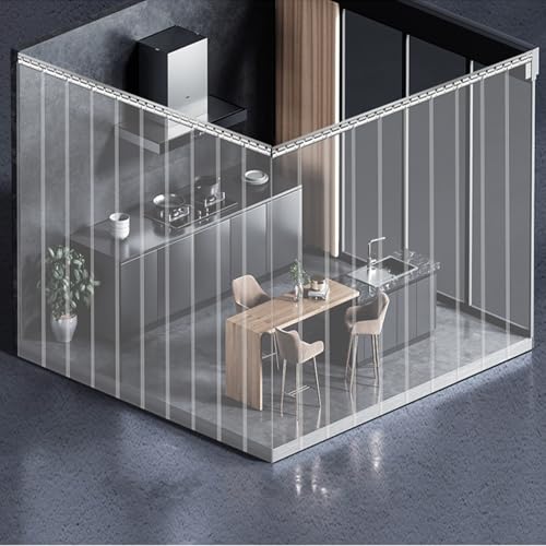 Puerta de vinilo impermeable transparente de 0,75 x 2,05 m eficiente 3