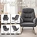 Lamberia Nursery Rocking Chairs for Baby Room Gray Teddy Upholstered Glider Recliner with High Backrest and Padded Armrests, Comfy Rocker Chair for Nursery Bedroom Living Room Office